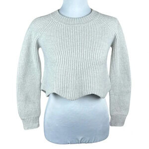 Aritzia Wilfred Sardou Sweater in Heather Birch 100% Merino Wool